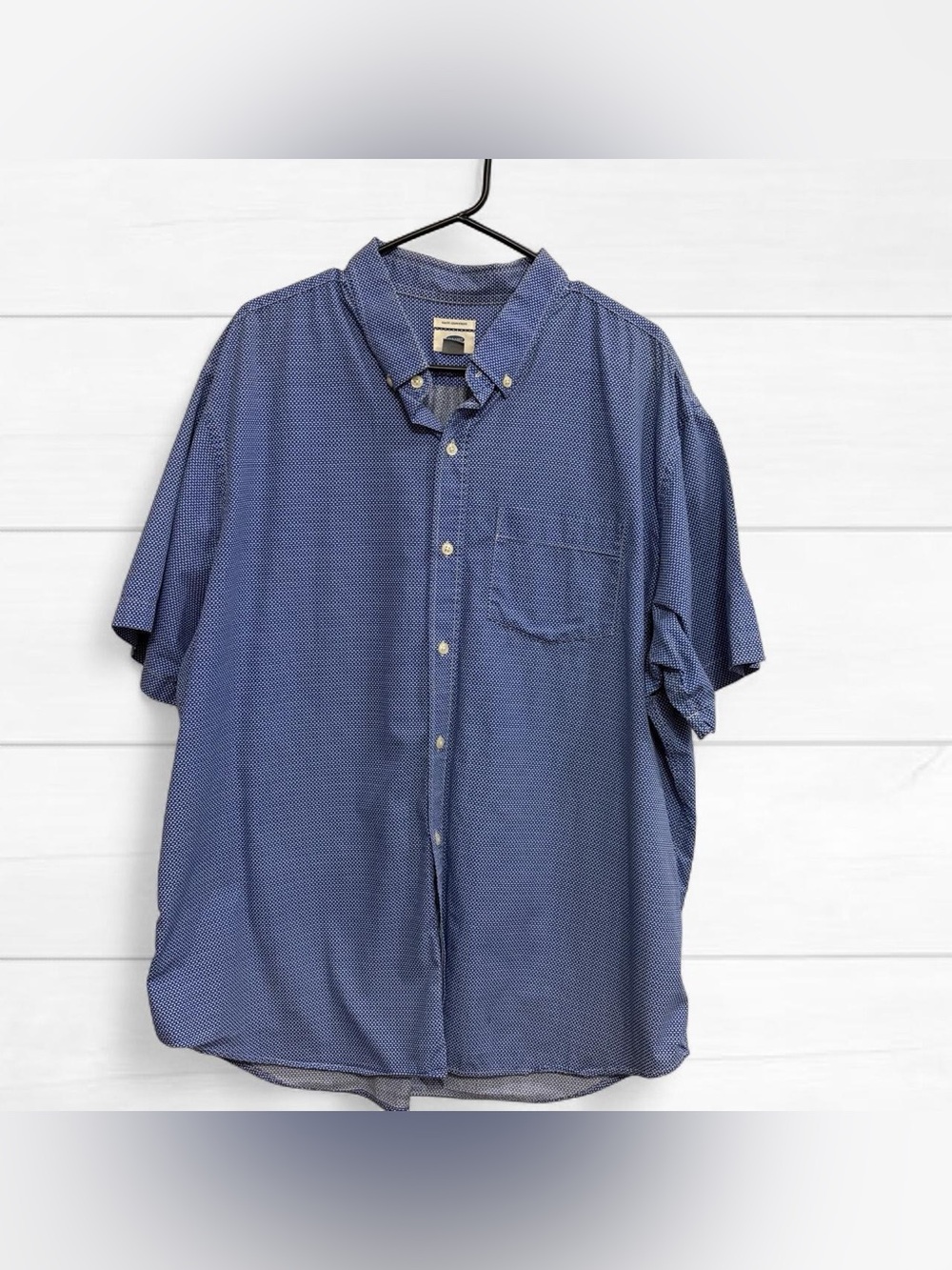 Old Navy Blue Short-Sleeve Button-Down Shirt - XXL